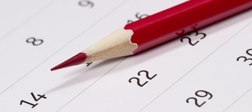 calendário de cursos